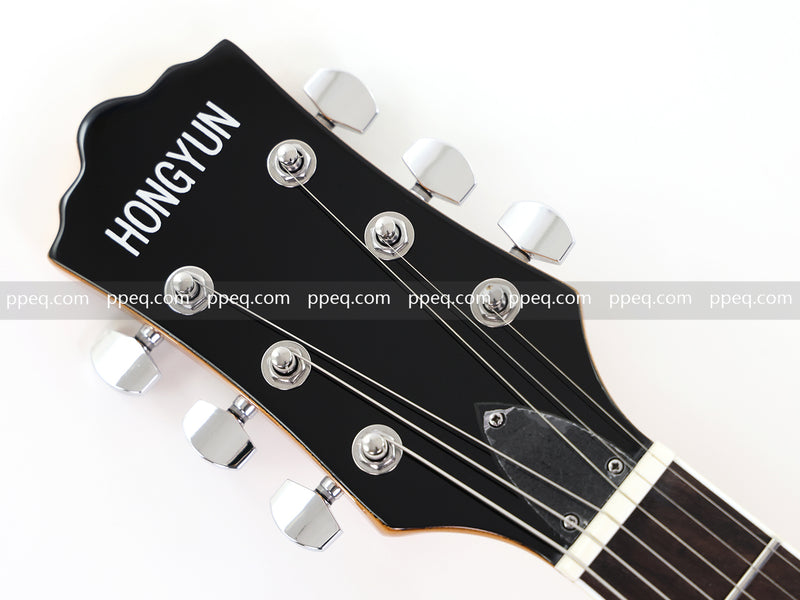 ES-Style Semi-Hollow Body Electric Guitar with Gold Gloss Metallic Finish (HY-2564)
