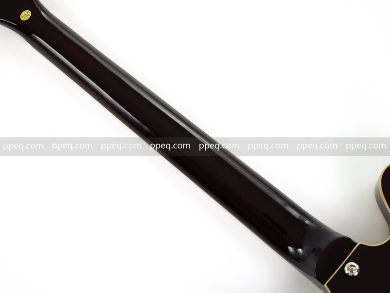 ES-Style Semi-Hollow Body Electric Guitar with Gold Gloss Metallic Finish (YMZ-277)