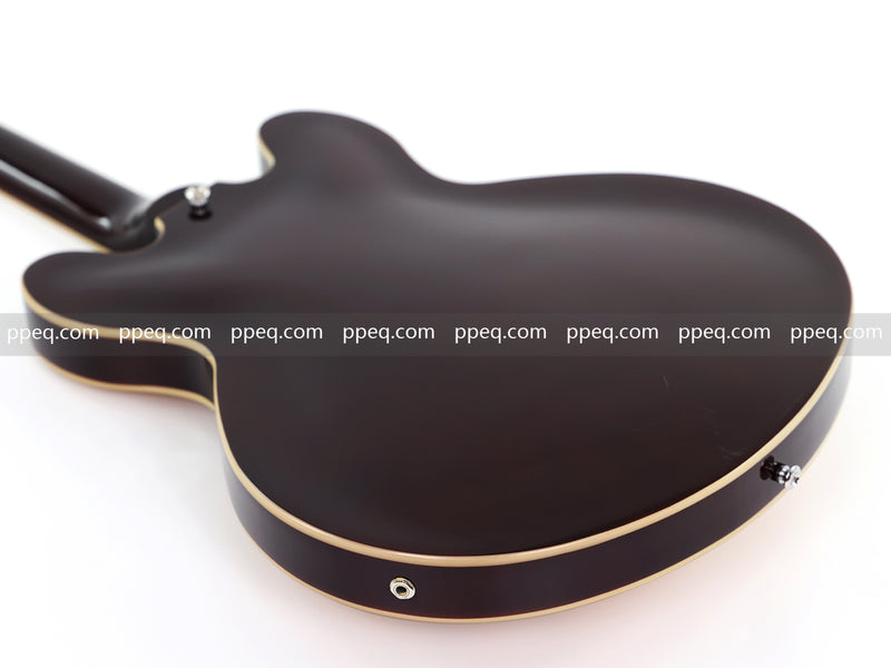 ES-Style Semi-Hollow Body Electric Guitar with Gold Gloss Metallic Finish (YMZ-277)