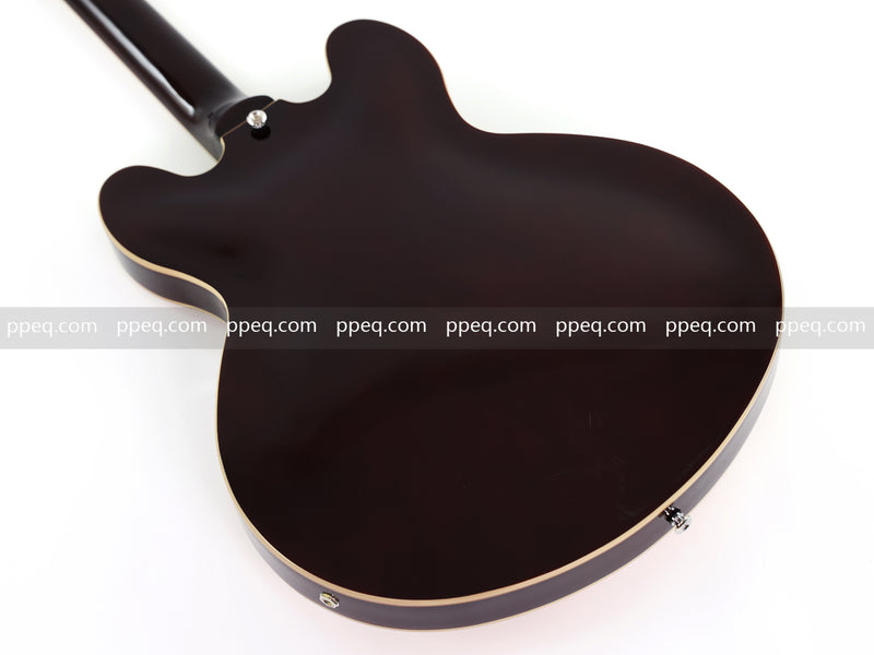 ES-Style Semi-Hollow Body Electric Guitar with Gold Gloss Metallic Finish (YMZ-277)