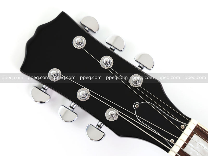 ES-Style Semi-Hollow Body Electric Guitar with Gold Gloss Metallic Finish (YMZ-277)