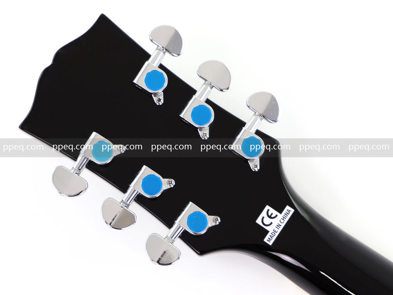 ES-Style Semi-Hollow Body Jazz Electric Guitar with Gloss Sunburst Finish (HY-2558)