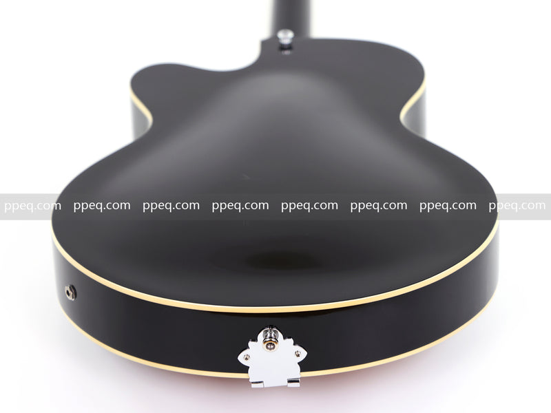 ES-Style Semi-Hollow Body Jazz Electric Guitar with Gloss Sunburst Finish (HY-2558)