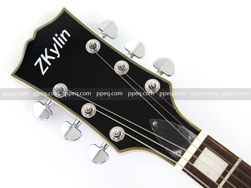 ES-Style Semi-Hollow Body Jazz Electric Guitar with Gloss Sunburst Finish (HY-2558)
