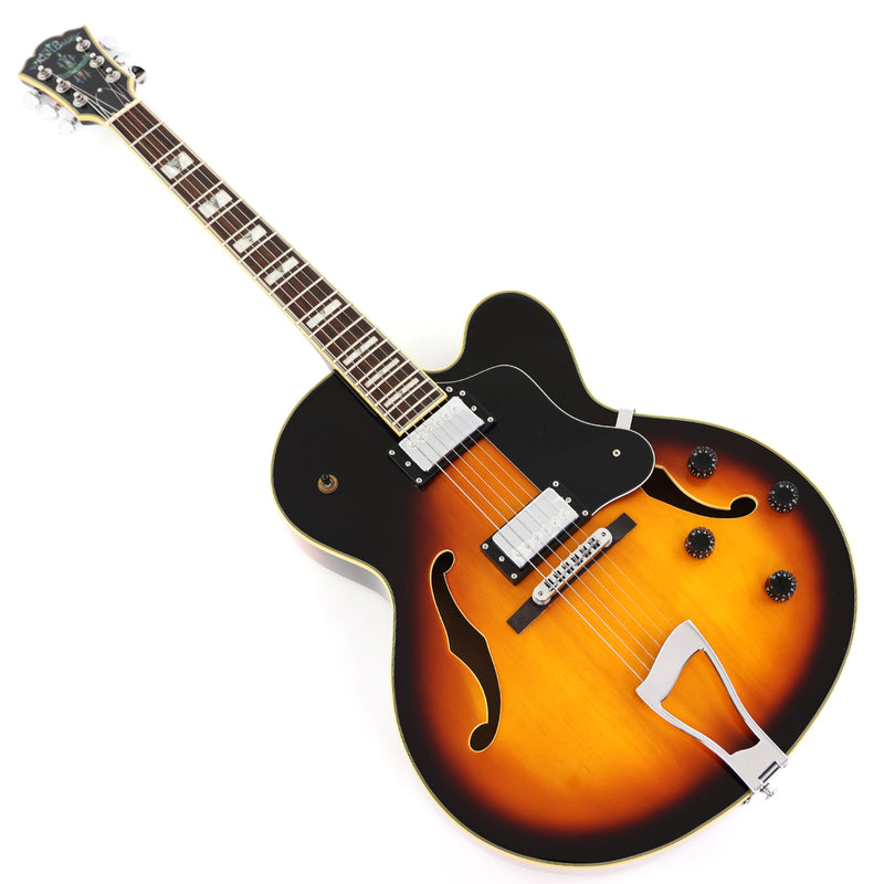 ES-Style Vintage Reissue Hollow Body Jazz Electric Guitar with Sunburst Gloss Finish (YMZ-275)