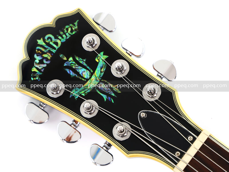 ES-Style Vintage Reissue Hollow Body Jazz Electric Guitar with Sunburst Gloss Finish (YMZ-275)