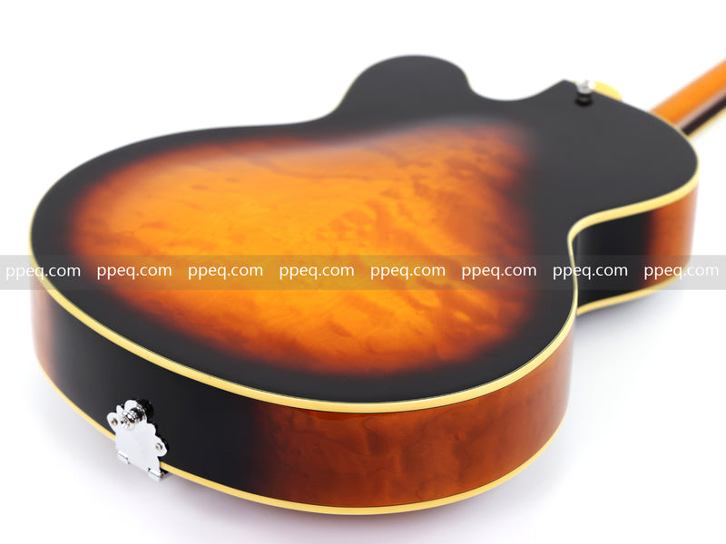 ES-Style Vintage Reissue Hollow Body Jazz Electric Guitar with Sunburst Gloss Finish (YMZ-275)