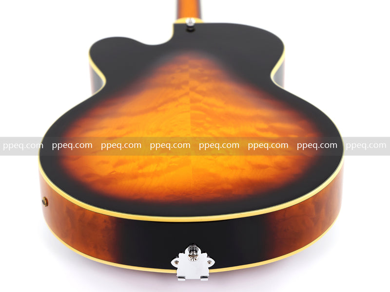 ES-Style Vintage Reissue Hollow Body Jazz Electric Guitar with Sunburst Gloss Finish (YMZ-275)