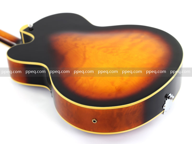 ES-Style Vintage Reissue Hollow Body Jazz Electric Guitar with Sunburst Gloss Finish (YMZ-275)
