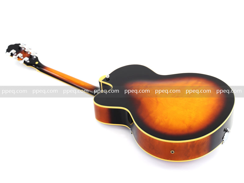 ES-Style Vintage Reissue Hollow Body Jazz Electric Guitar with Sunburst Gloss Finish (YMZ-275)