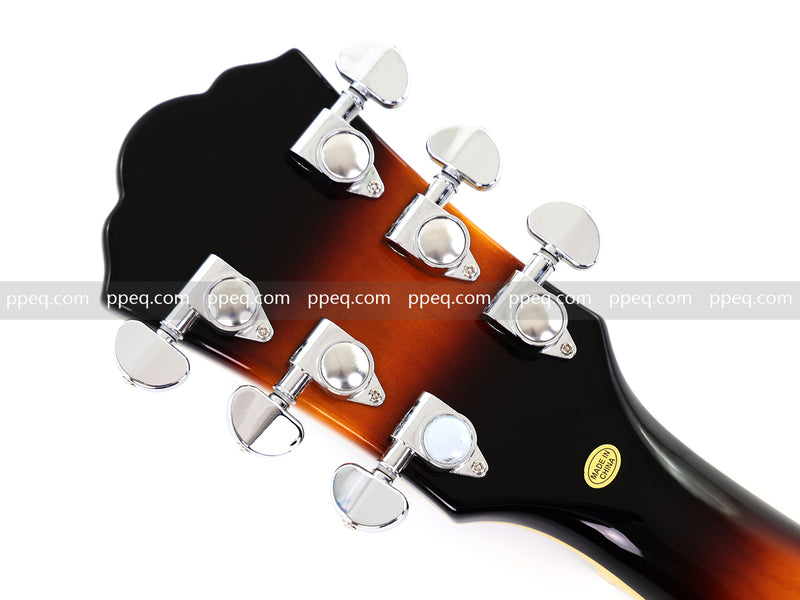 ES-Style Vintage Reissue Hollow Body Jazz Electric Guitar with Sunburst Gloss Finish (YMZ-275)