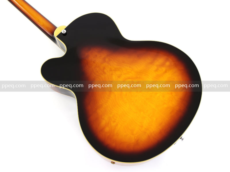 ES-Style Vintage Reissue Hollow Body Jazz Electric Guitar with Sunburst Gloss Finish (YMZ-275)