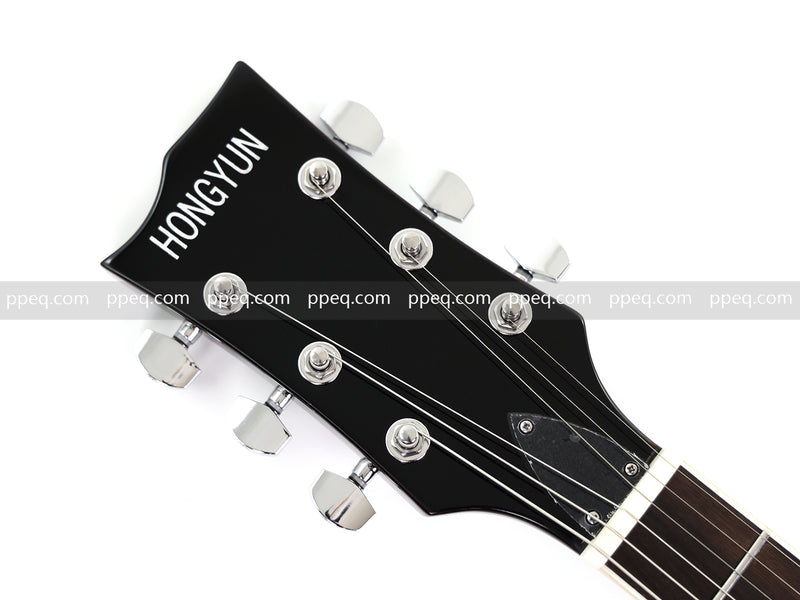 ES-Style Semi-Hollow Body Electric Guitar with Gloss Sunburst Finish (HY-2555)