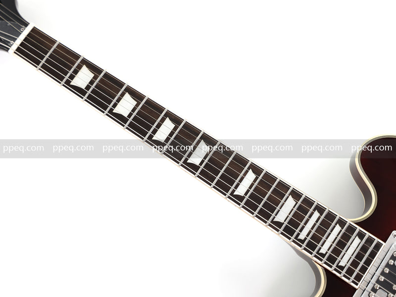 ES-Style Semi-Hollow Body Electric Guitar with Gloss Sunburst Finish (HY-2555)