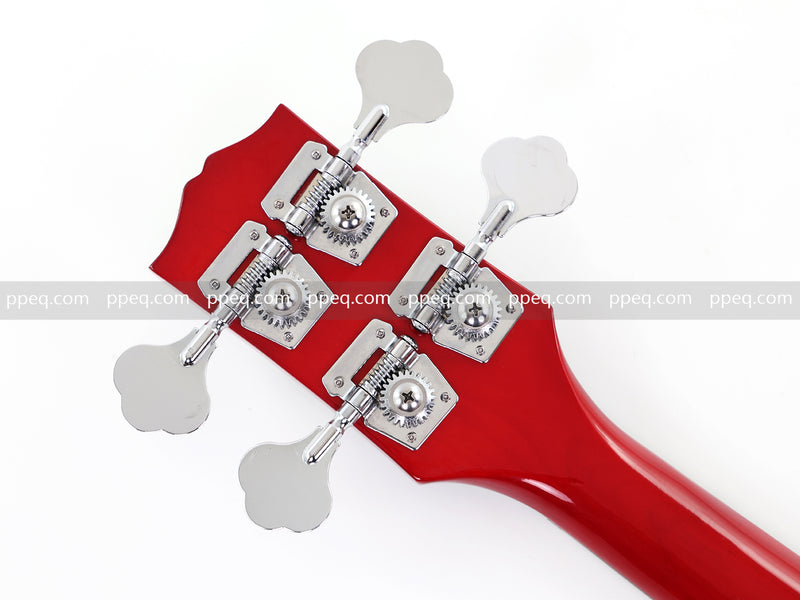 Gloss Cherry Red 4-String SG-Style Electric Bass Guitar (LYM-588)