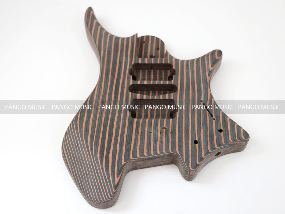 Headless / All Zebrawood DIY Electric Guitar Kit (ZQN-009F)