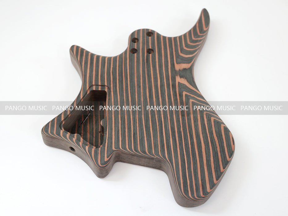 Headless / All Zebrawood DIY Electric Guitar Kit (ZQN-009F)