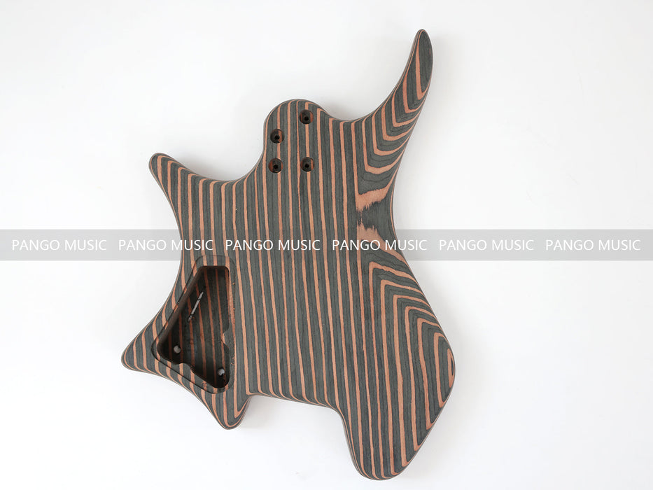 Headless / All Zebrawood DIY Electric Guitar Kit (ZQN-009F)