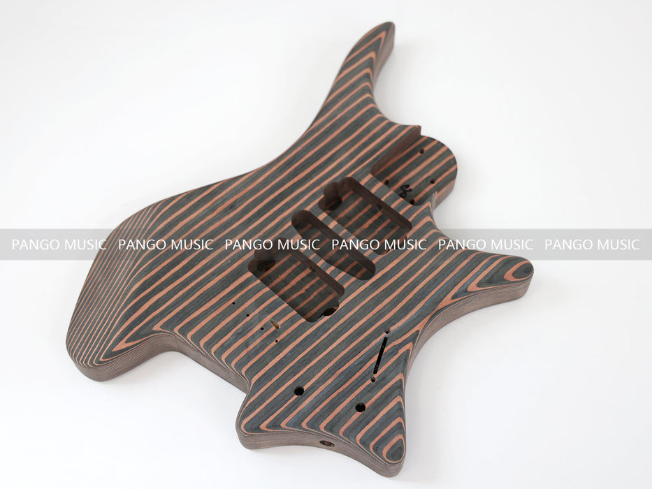 Headless / All Zebrawood DIY Electric Guitar Kit (ZQN-009F)