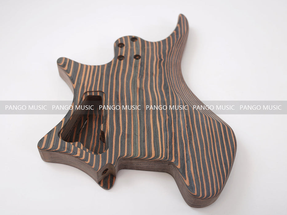 Headless / All Zebrawood DIY Electric Guitar Kit (ZQN-016S)