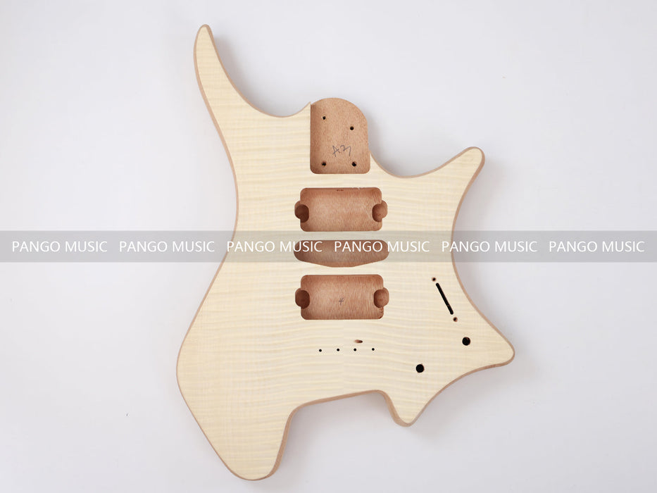 Headless DIY Electric Guitar Kit with AAA Flamed Maple Top (ZQN-008S)