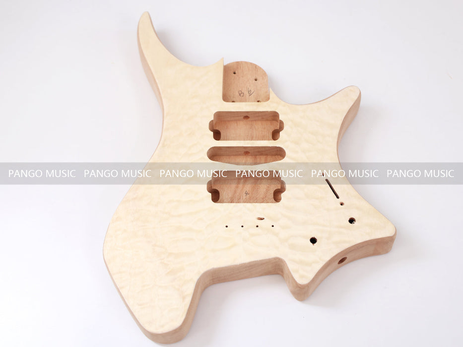 Headless DIY Electric Guitar Kit with Quilted Maple Top (ZQN-013S)