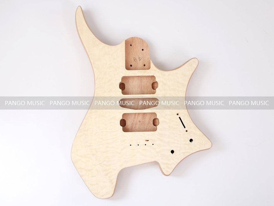 Headless DIY Electric Guitar Kit with Quilted Maple Top (ZQN-013S)