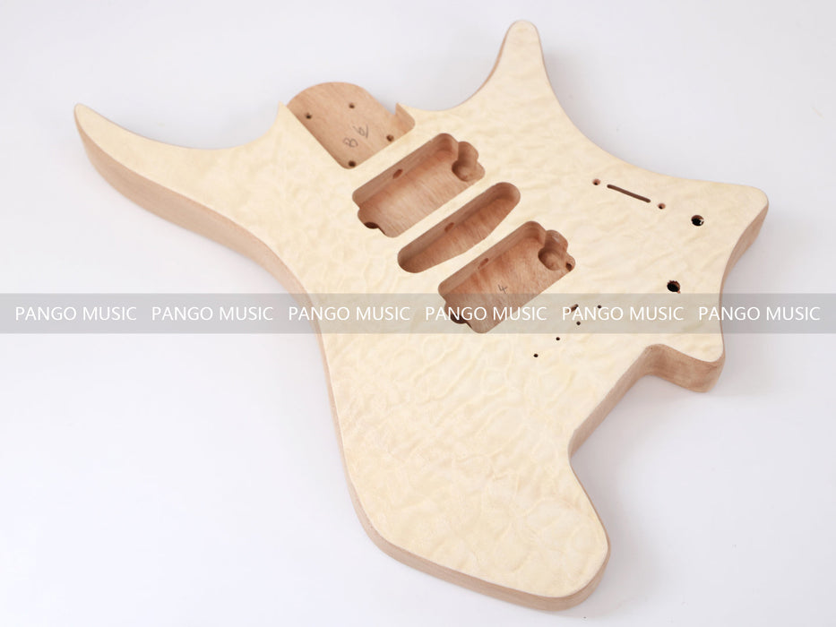 Headless DIY Electric Guitar Kit with Quilted Maple Top (ZQN-013S)