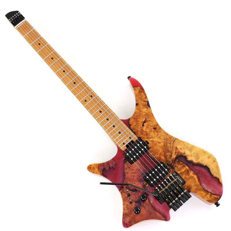 Headless Left-Handed ResinBurl Body Electric Guitar (PTH-089-02)