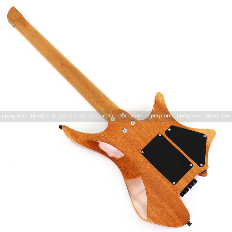 Headless Left-Handed ResinBurl Body Electric Guitar (PTH-089-02)