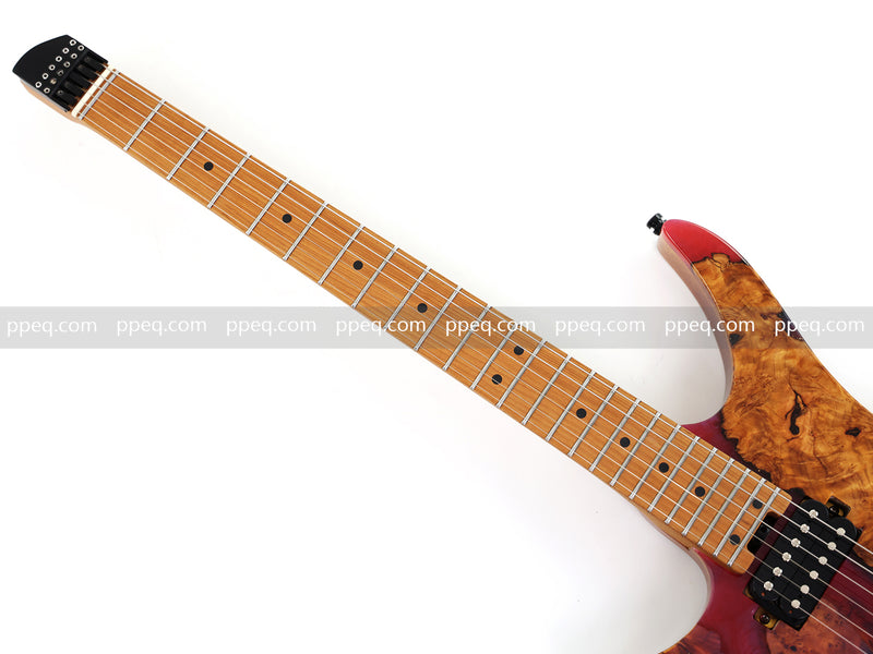 Headless Left-Handed ResinBurl Body Electric Guitar (PTH-089-02)