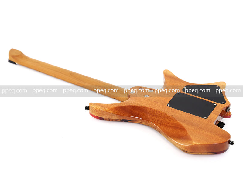 Headless Left-Handed ResinBurl Body Electric Guitar (PTH-089-02)