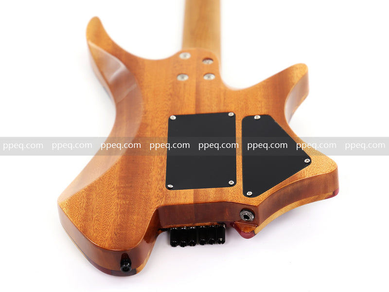 Headless Left-Handed ResinBurl Body Electric Guitar (PTH-089-02)