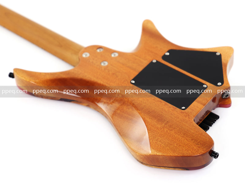 Headless Left-Handed ResinBurl Body Electric Guitar (PTH-089-02)