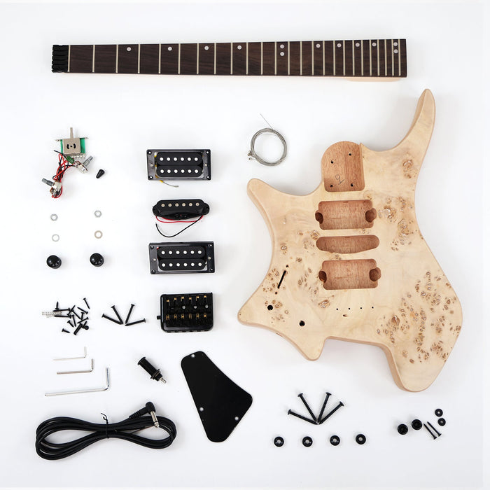 Headless Left Hand DIY Electric Guitar Kit (ZQN-018F)