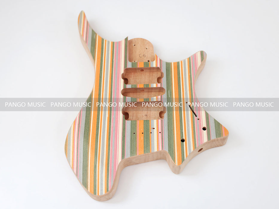 Headless Style DIY Electric Guitar Kit with Rainbow Top (ZQN-003S)