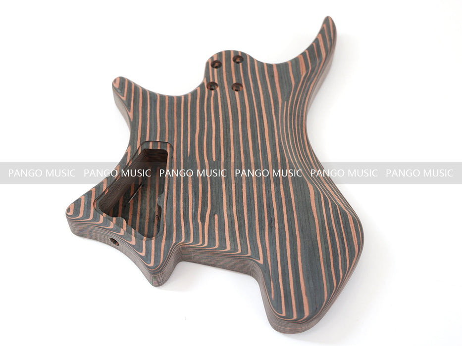 Headless / Zebrawood Body DIY Electric Guitar Kit (ZQN-001S)