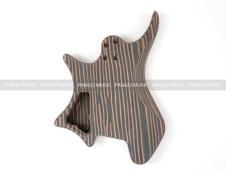 Headless / Zebrawood Body DIY Electric Guitar Kit (ZQN-001S)