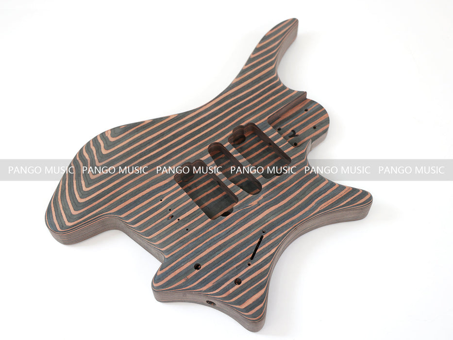 Headless / Zebrawood Body DIY Electric Guitar Kit (ZQN-001S)