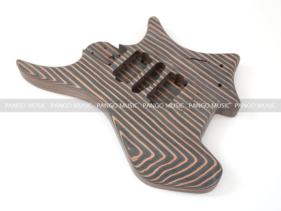 Headless / Zebrawood Body DIY Electric Guitar Kit (ZQN-001S)