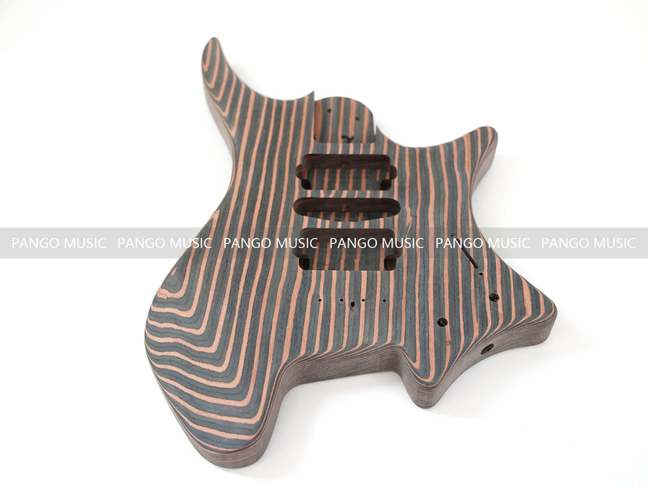 Headless / Zebrawood Body DIY Electric Guitar Kit (ZQN-001F)