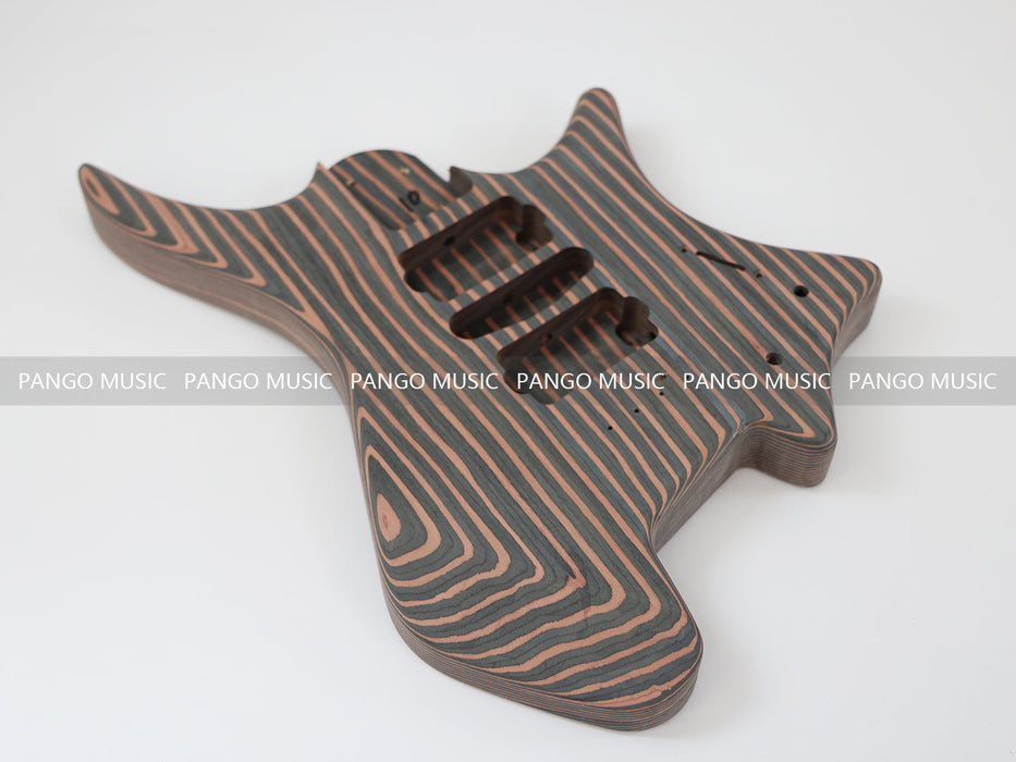 Headless / Zebrawood Body DIY Electric Guitar Kit (ZQN-002S)