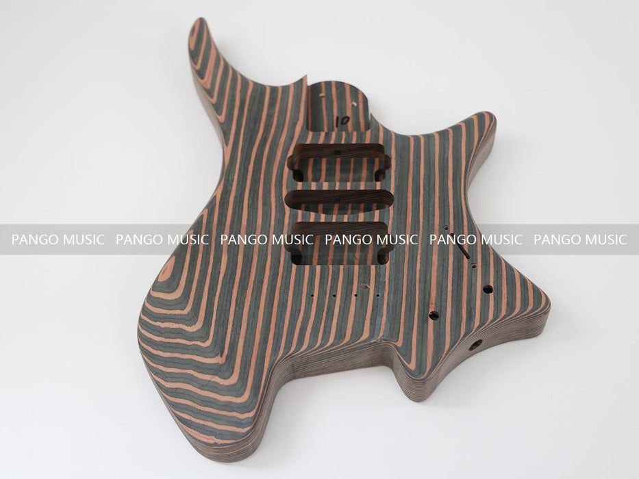 Headless / Zebrawood Body DIY Electric Guitar Kit (ZQN-002S)