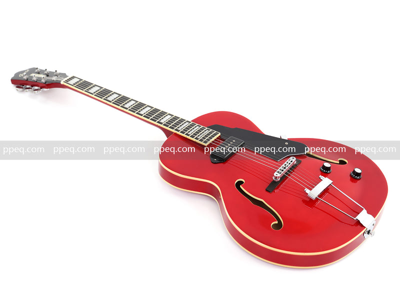 Hollow Body Jazz Electric Guitar with Sapphire Red Gloss Finish (YMZ-079)