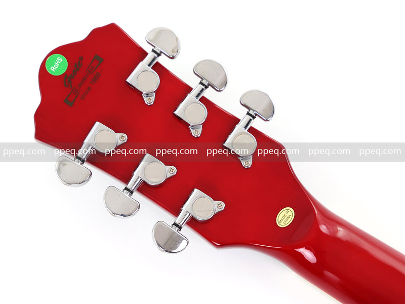 Hollow Body Jazz Electric Guitar with Sapphire Red Gloss Finish (YMZ-079)