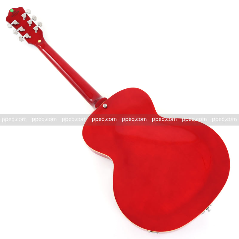 Hollow Body Jazz Electric Guitar with Sapphire Red Gloss Finish (YMZ-079)