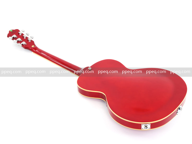 Hollow Body Jazz Electric Guitar with Sapphire Red Gloss Finish (YMZ-079)