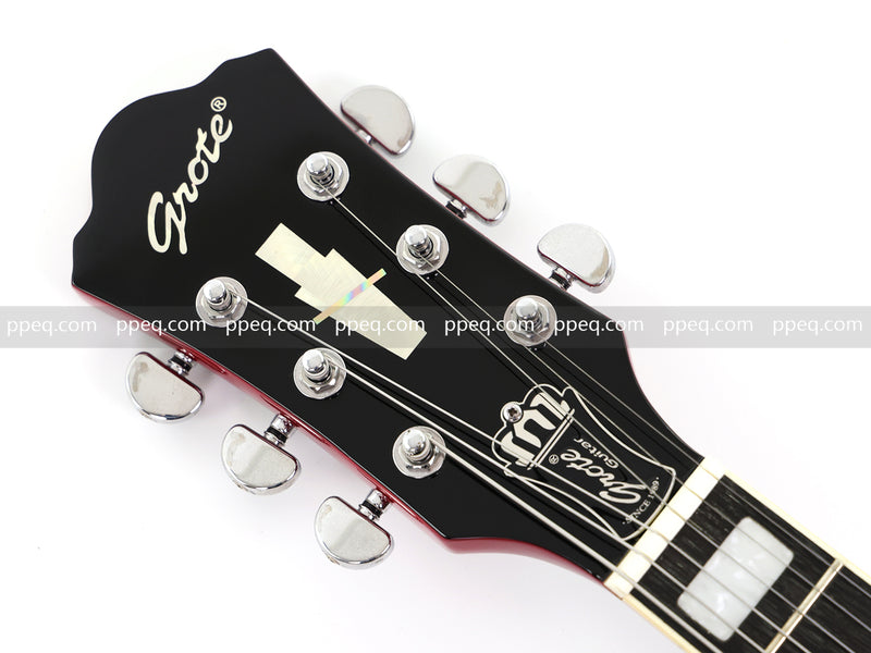 Hollow Body Jazz Electric Guitar with Sapphire Red Gloss Finish (YMZ-079)