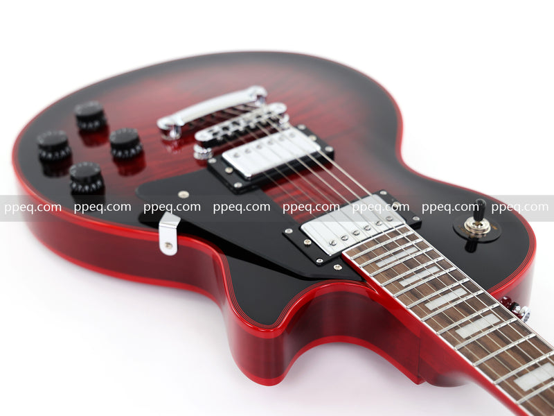 LP Custom Style Electric Guitar with AA Flamed Maple Veneer Top (HY-2562)