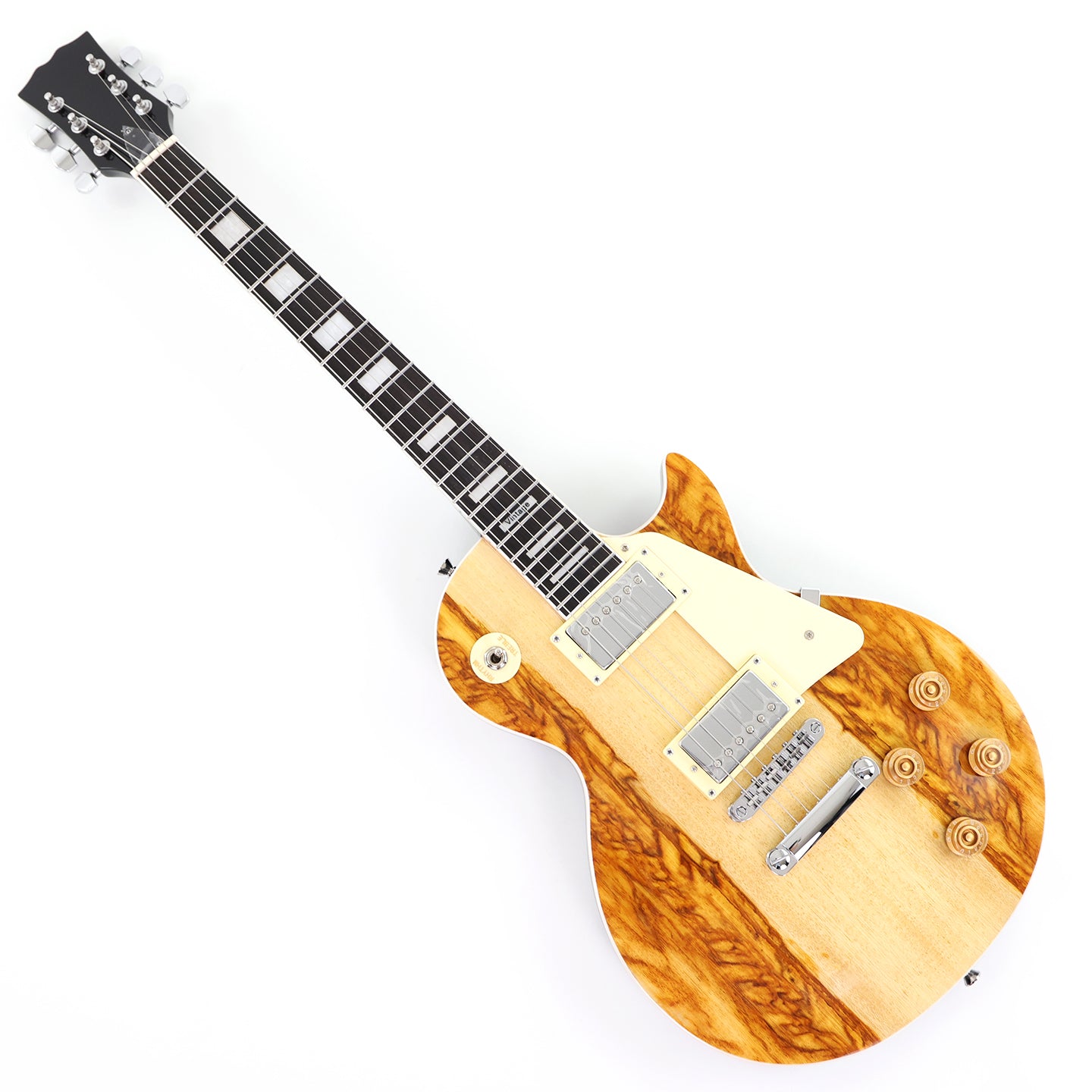 LP Standard Style Ultra-thin Body Electric Guitar with AAA Burl Maple Veneer Top (HY-2569)
